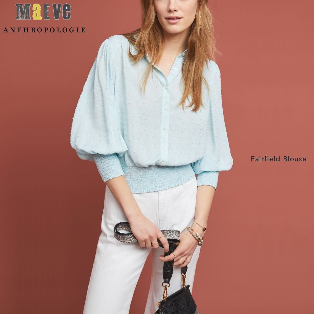 Maeve by Anthropologie - ‘Fairfield’ Blouse (SKY)